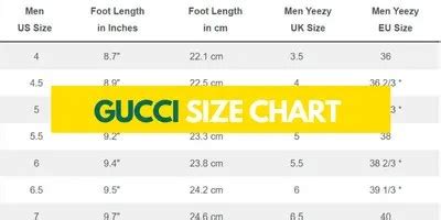 gucci woc size 20|gucci shoes size chart.